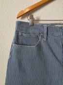 Madewell Pinstripe Wide Leg Jeans (31)