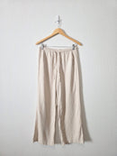 Linen Blend Wide Leg Easy Pants (XS)
