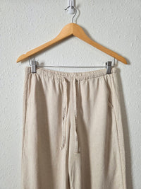 Linen Blend Wide Leg Easy Pants (XS)