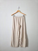 Linen Blend Wide Leg Easy Pants (XS)