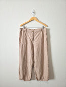 Neutral Wide Leg Linen Pants (L)
