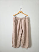 Neutral Wide Leg Linen Pants (L)