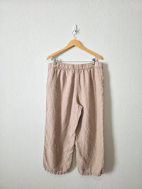 Neutral Wide Leg Linen Pants (L)
