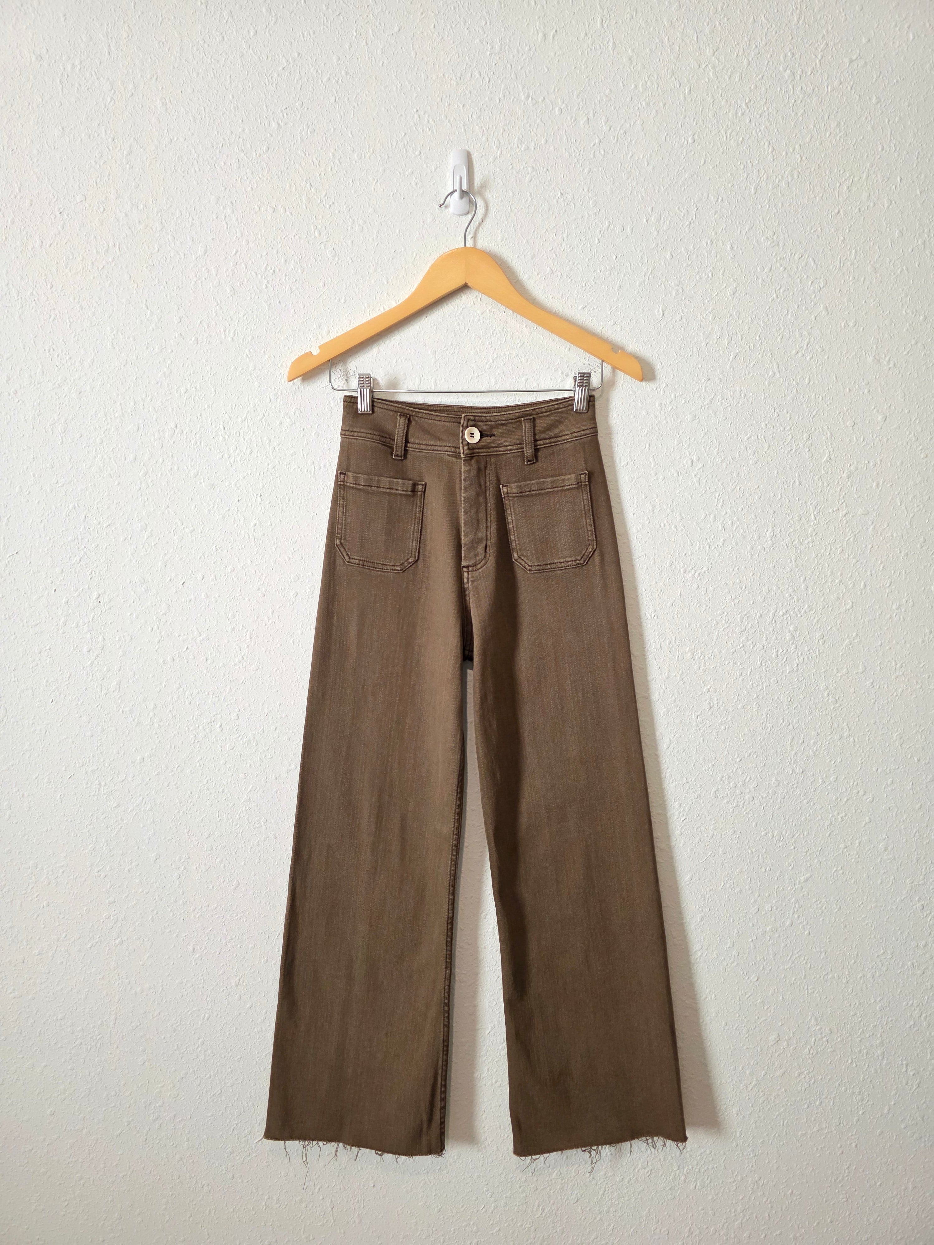 Miou Muse Brown Wide Leg Jeans (S)