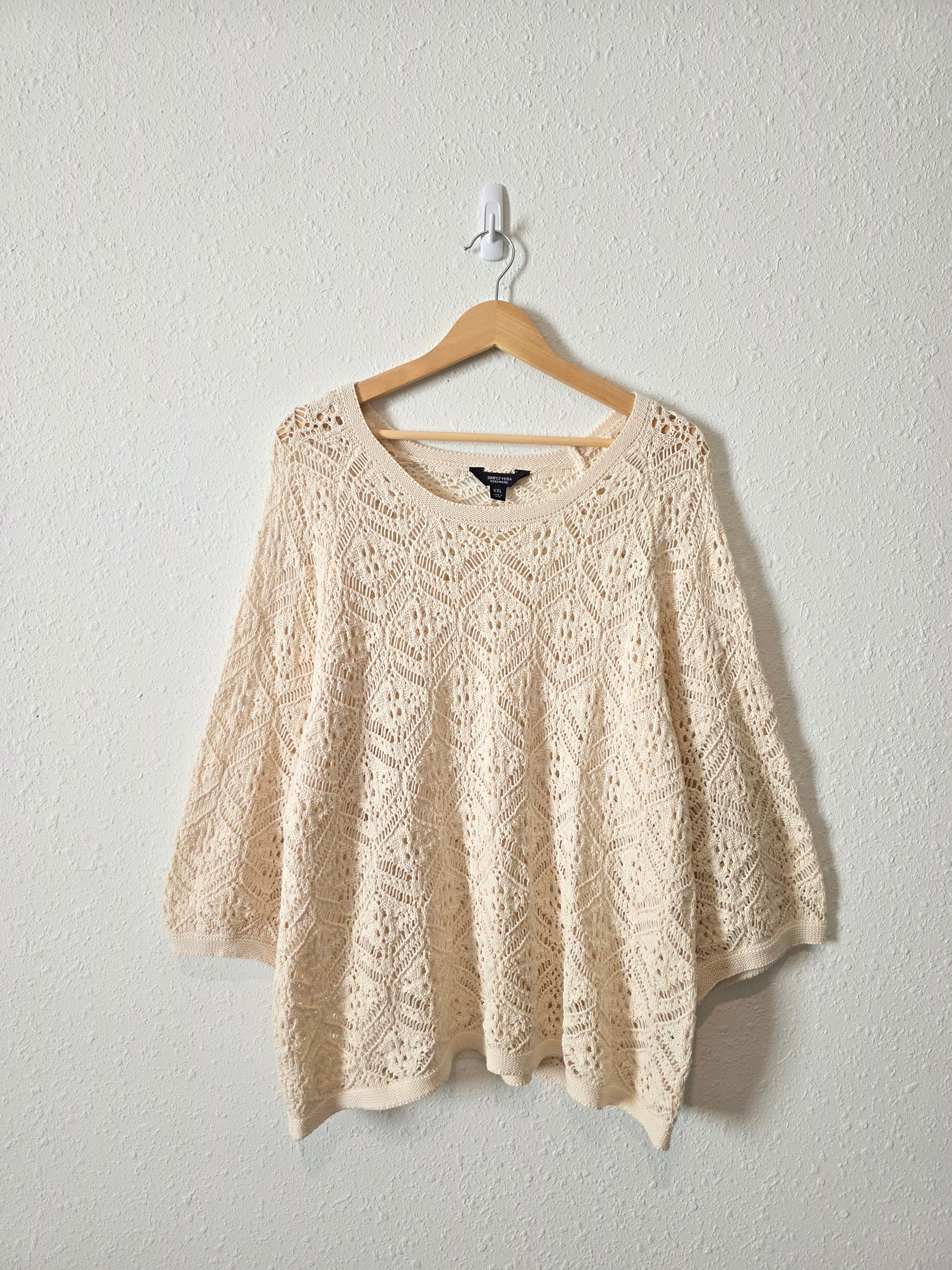 Crochet Cotton Sweater (XXL)