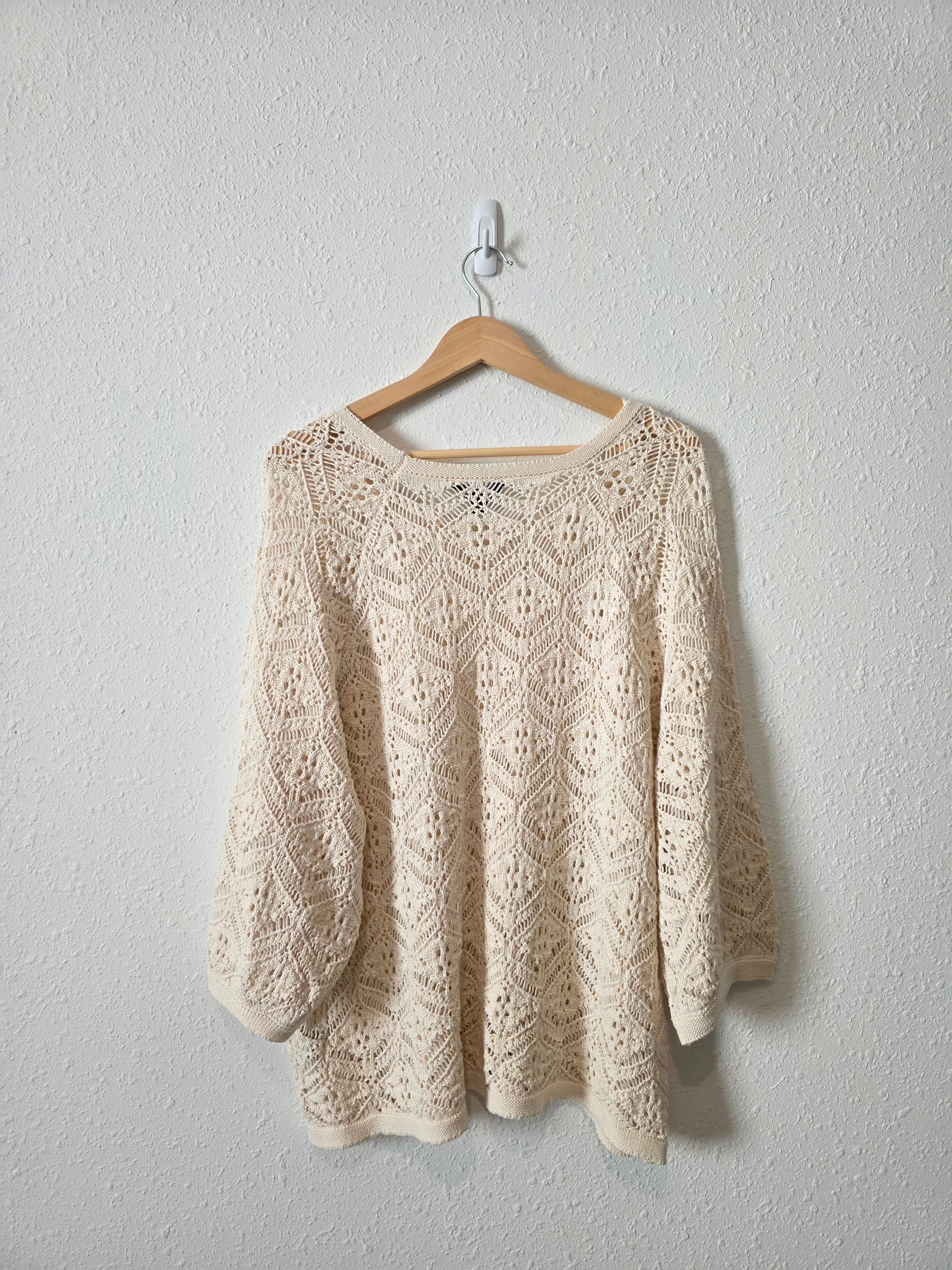 Crochet Cotton Sweater (XXL)