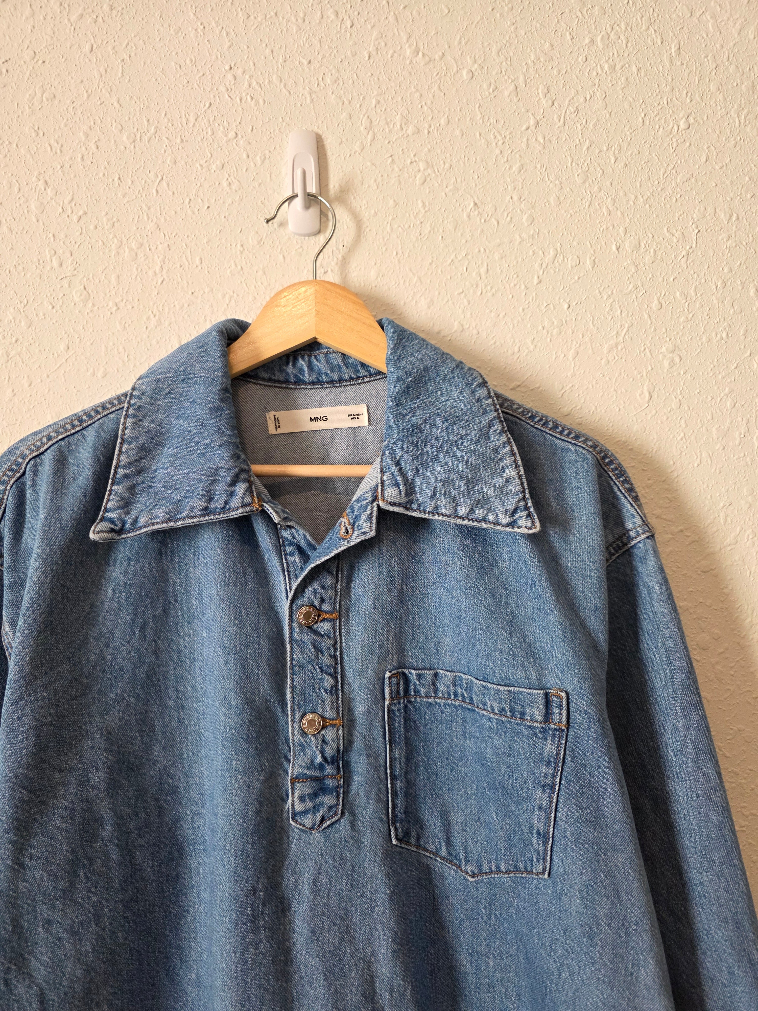 Mango Oversized Denim Top (M)