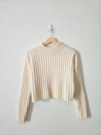 Madewell Cream Mockneck Sweater (M)