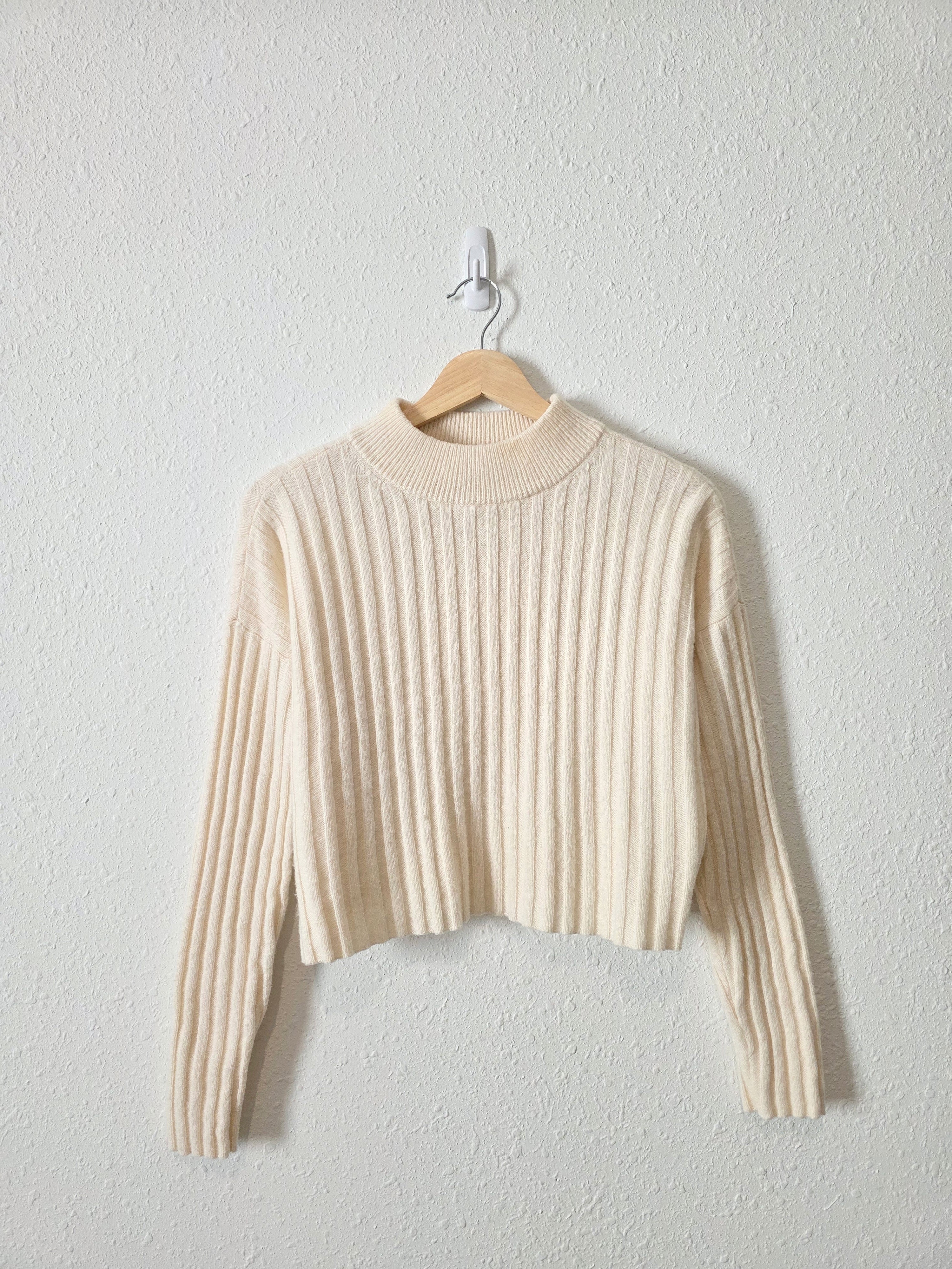 Madewell Cream Mockneck Sweater (M)