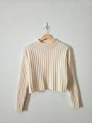 Madewell Cream Mockneck Sweater (M)