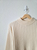 Madewell Cream Mockneck Sweater (M)