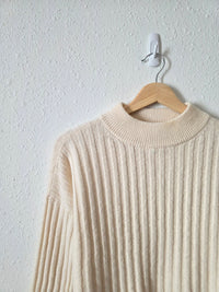 Madewell Cream Mockneck Sweater (M)