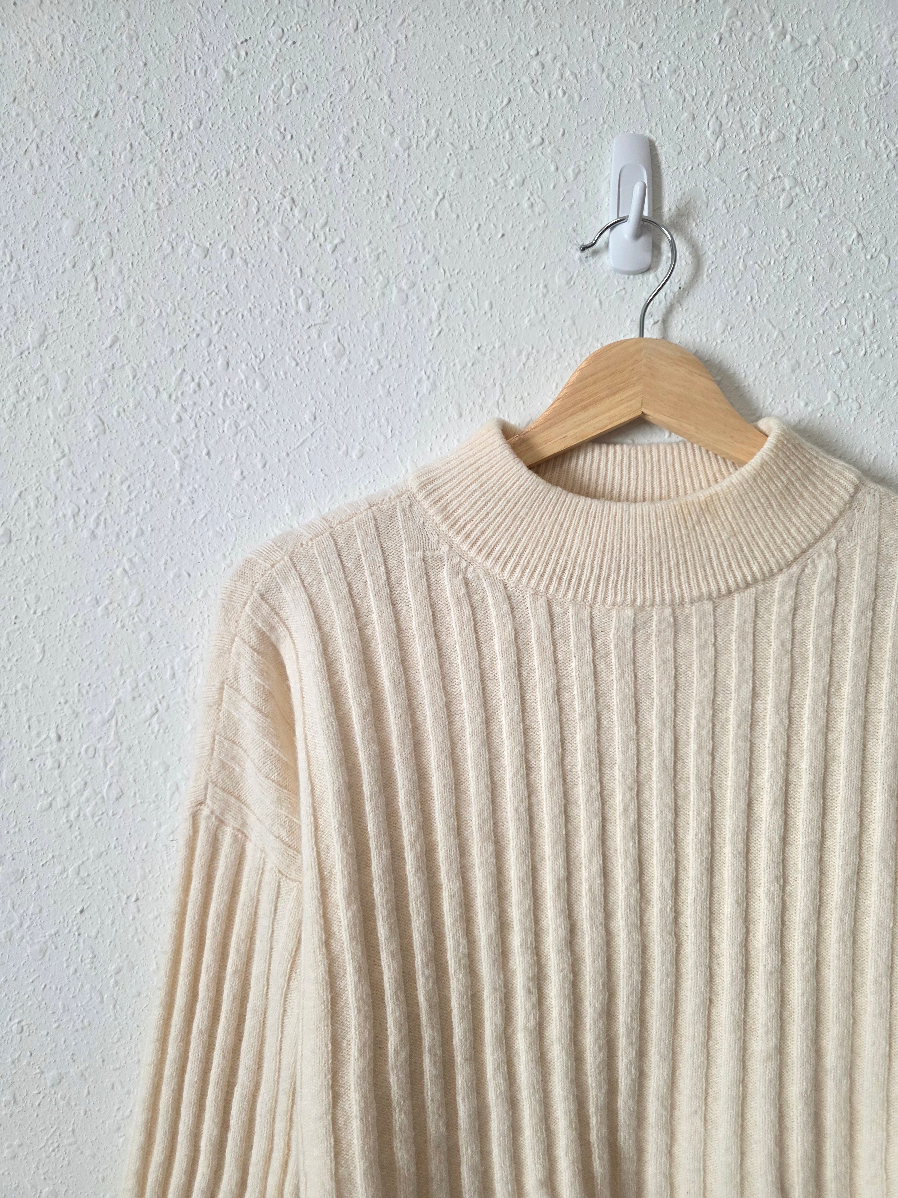 Madewell Cream Mockneck Sweater (M)