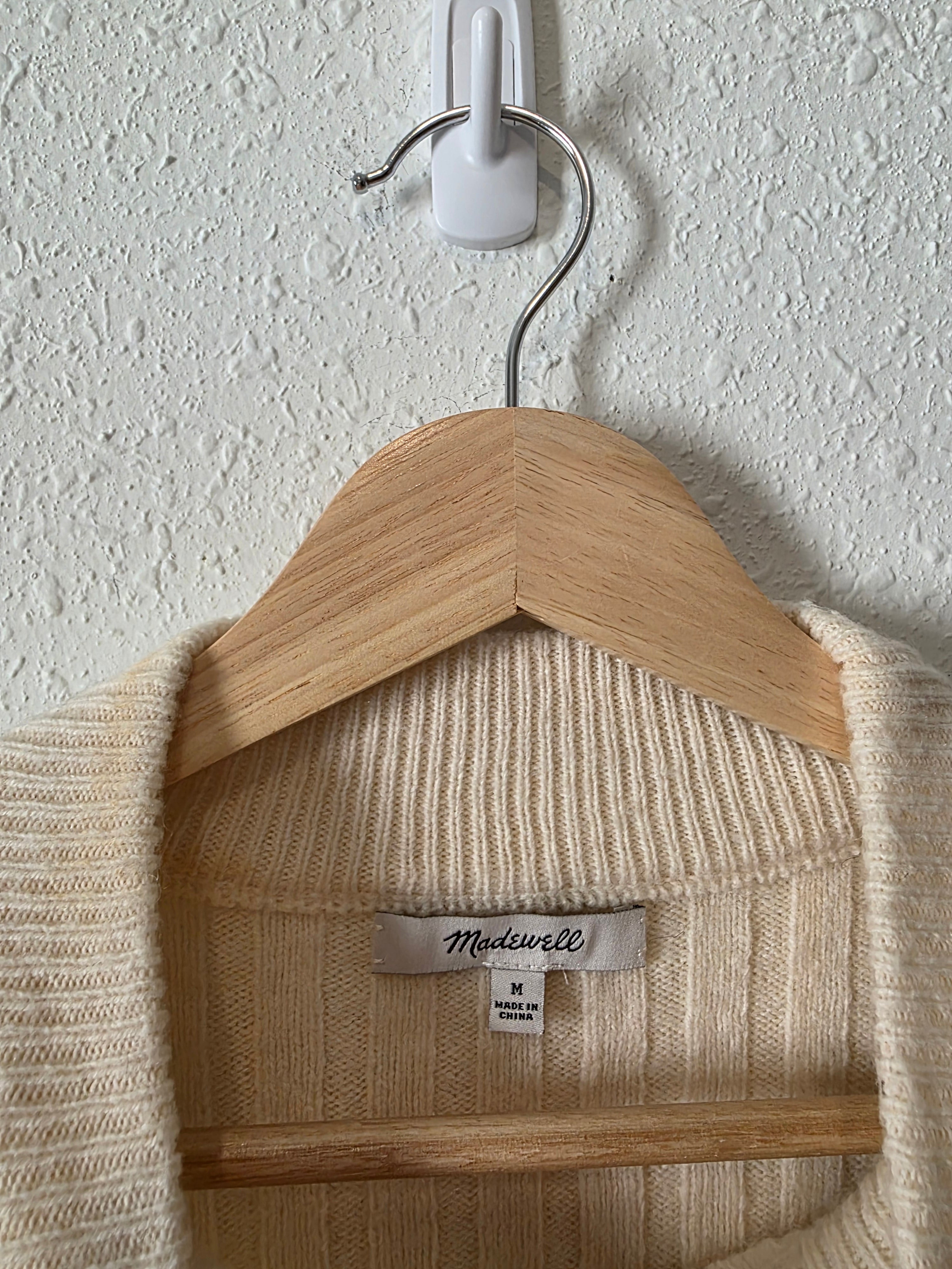 Madewell Cream Mockneck Sweater (M)
