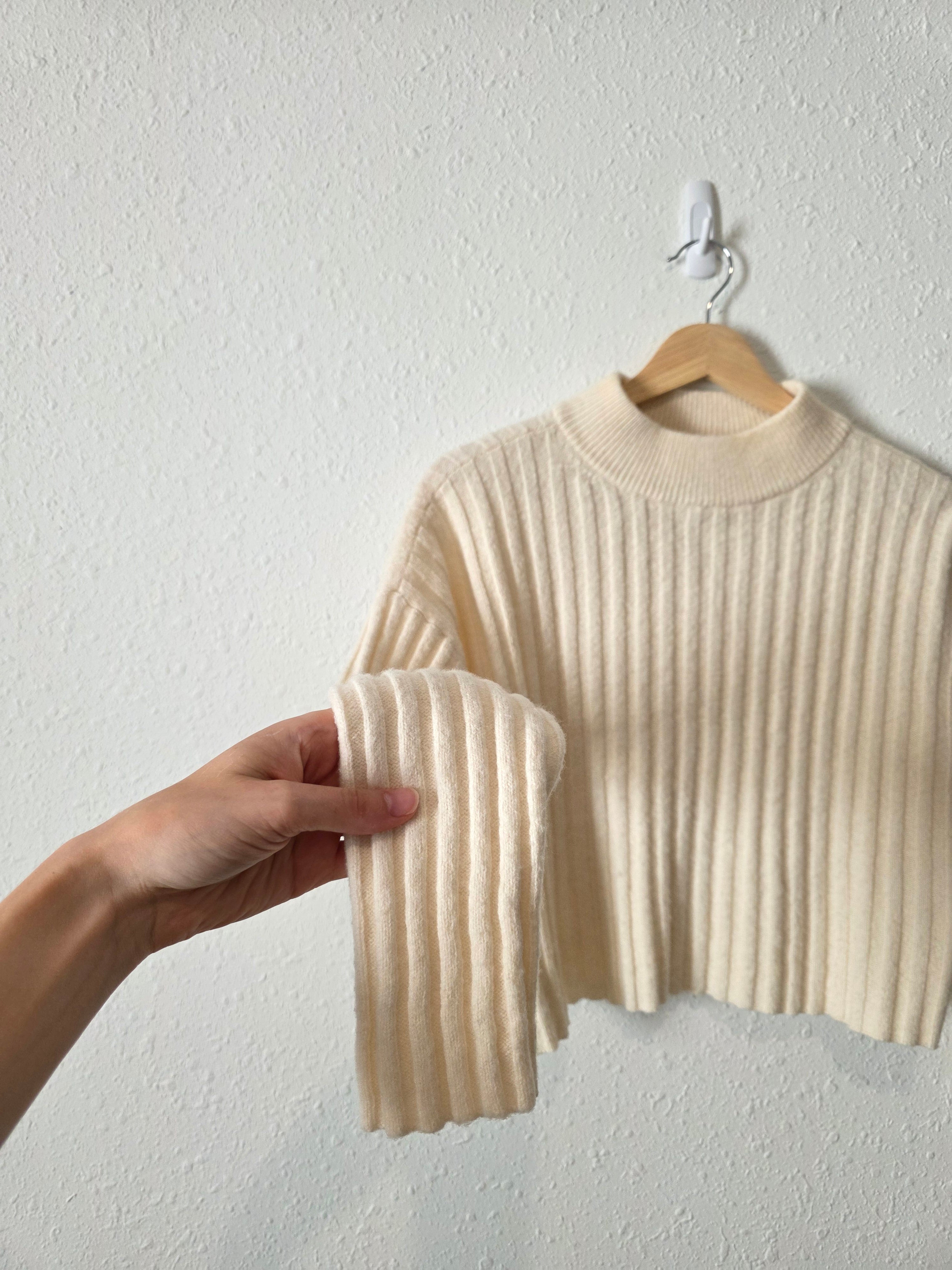 Madewell Cream Mockneck Sweater (M)