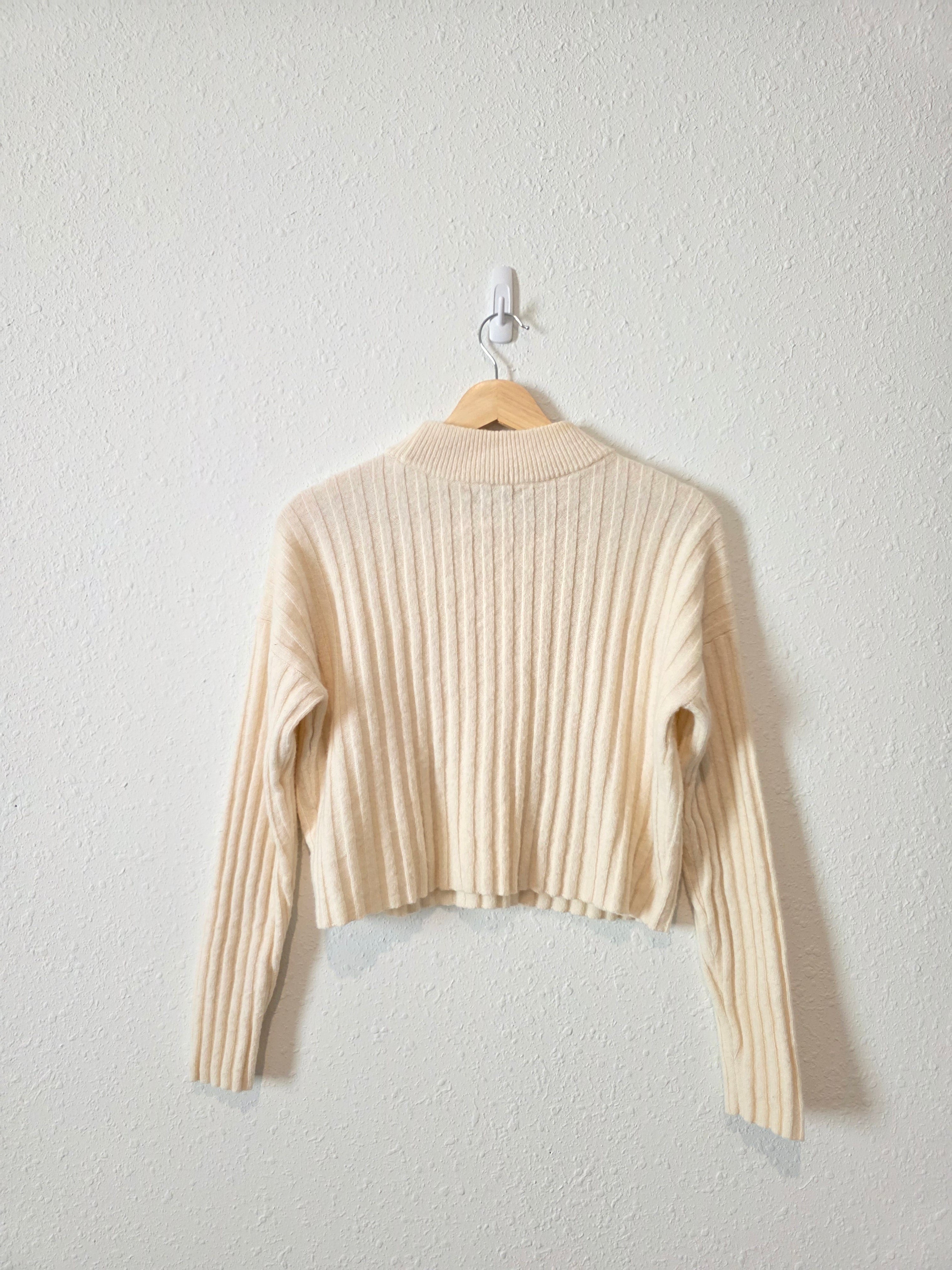 Madewell Cream Mockneck Sweater (M)
