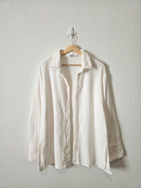 Textured Cotton Button Up Shirt (XS)