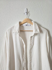Textured Cotton Button Up Shirt (XS)