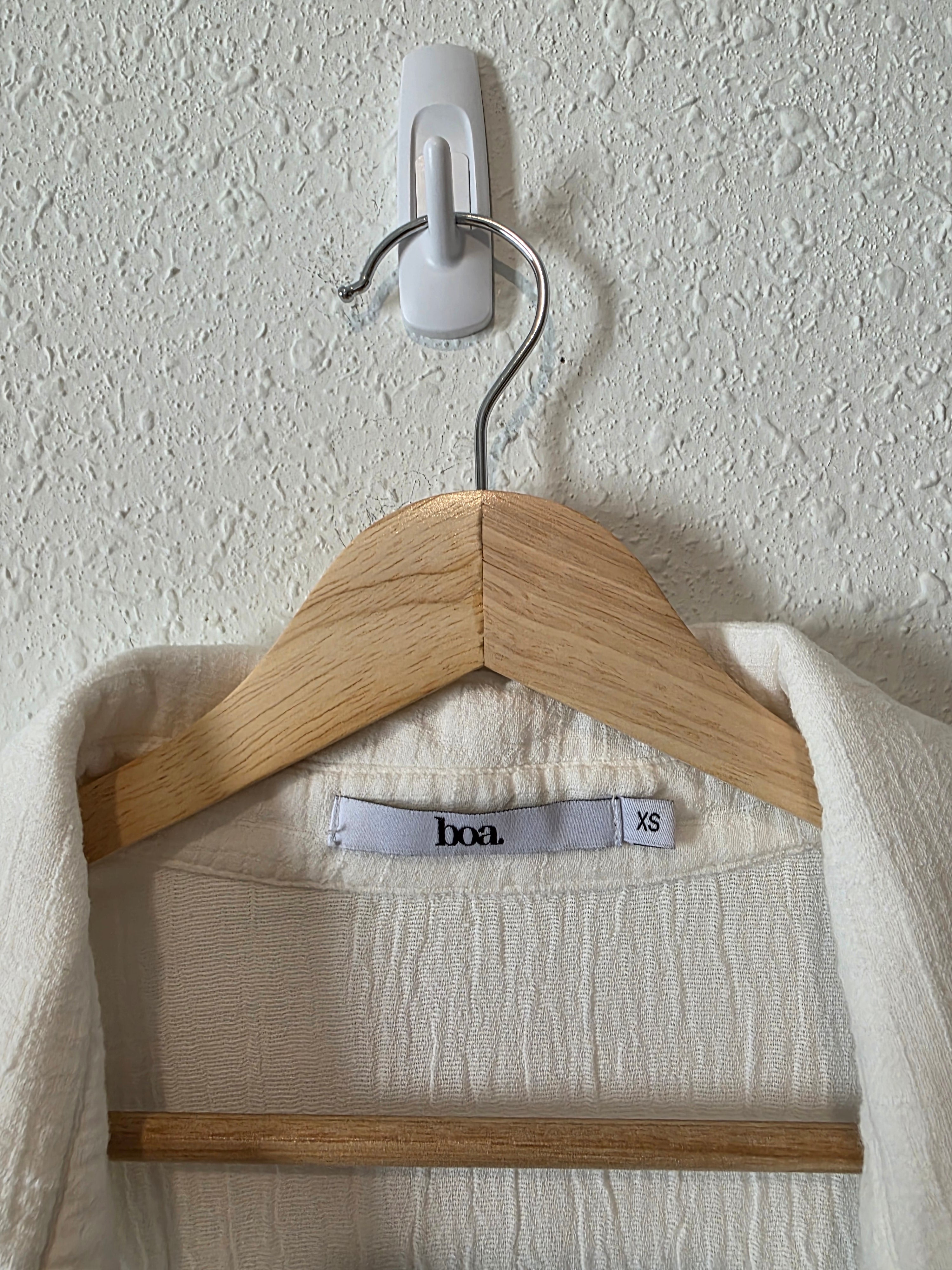 Textured Cotton Button Up Shirt (XS)