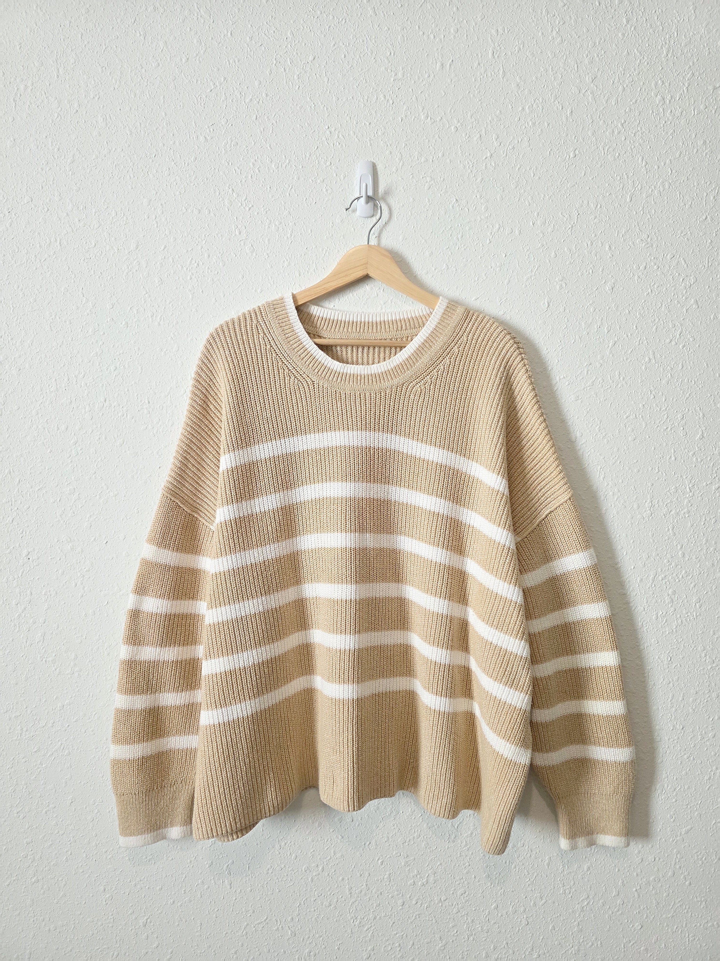 Banana Republic Striped Cotton Sweater (XXL-3X)