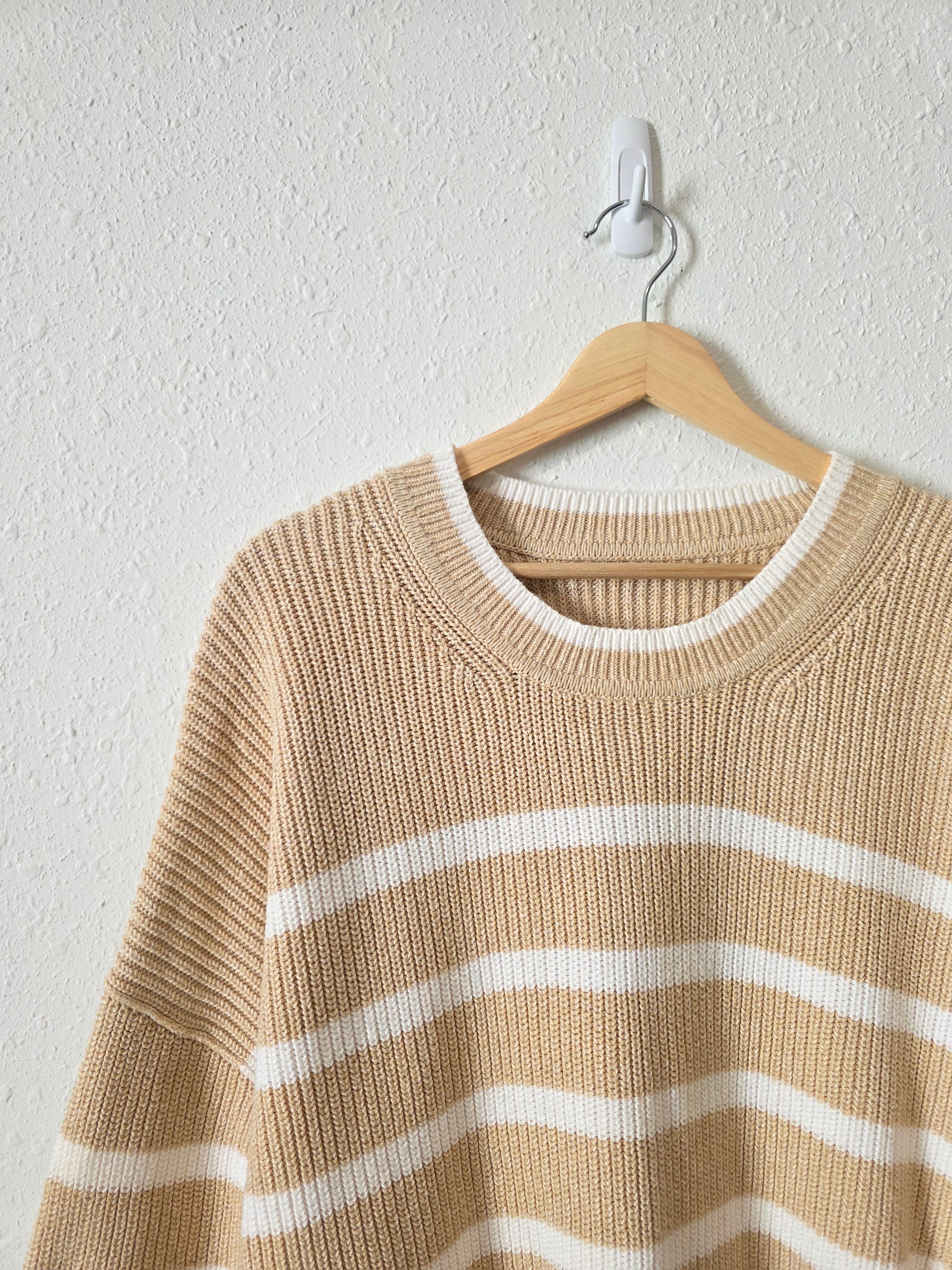 Banana Republic Striped Cotton Sweater (XXL-3X)