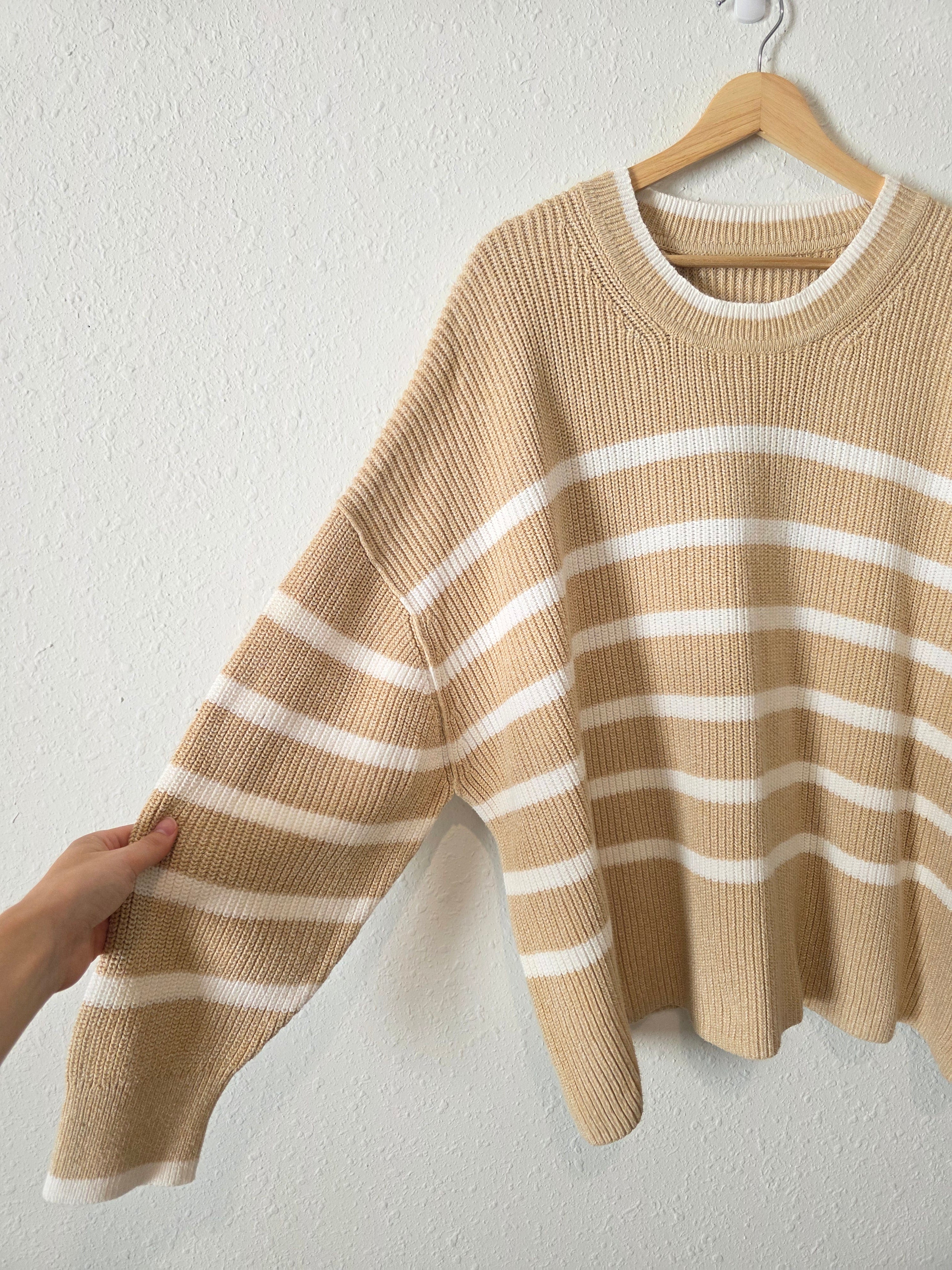 Banana Republic Striped Cotton Sweater (XXL-3X)