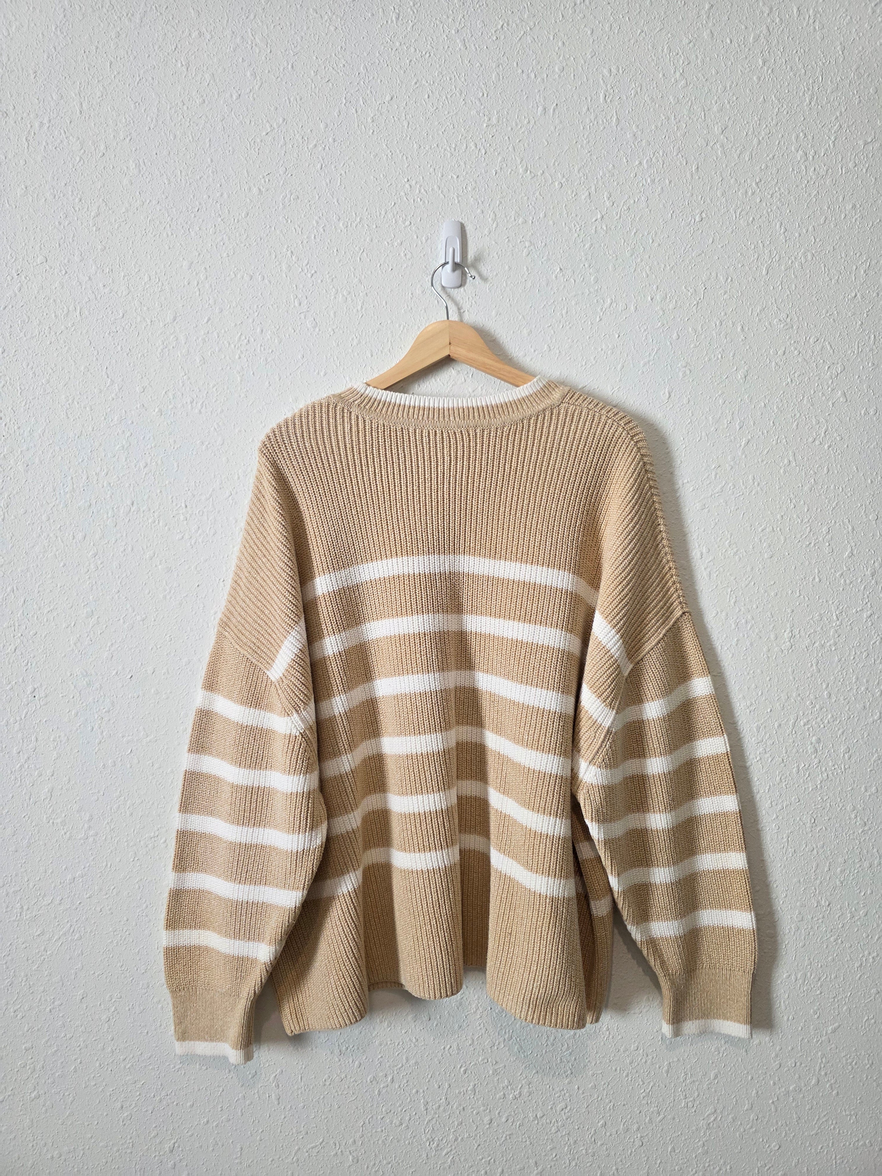 Banana Republic Striped Cotton Sweater (XXL-3X)