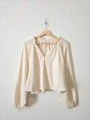 Gauze Puff Sleeve Top (S)