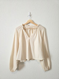 Gauze Puff Sleeve Top (S)
