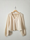 Gauze Puff Sleeve Top (S)