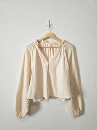 Gauze Puff Sleeve Top (S)
