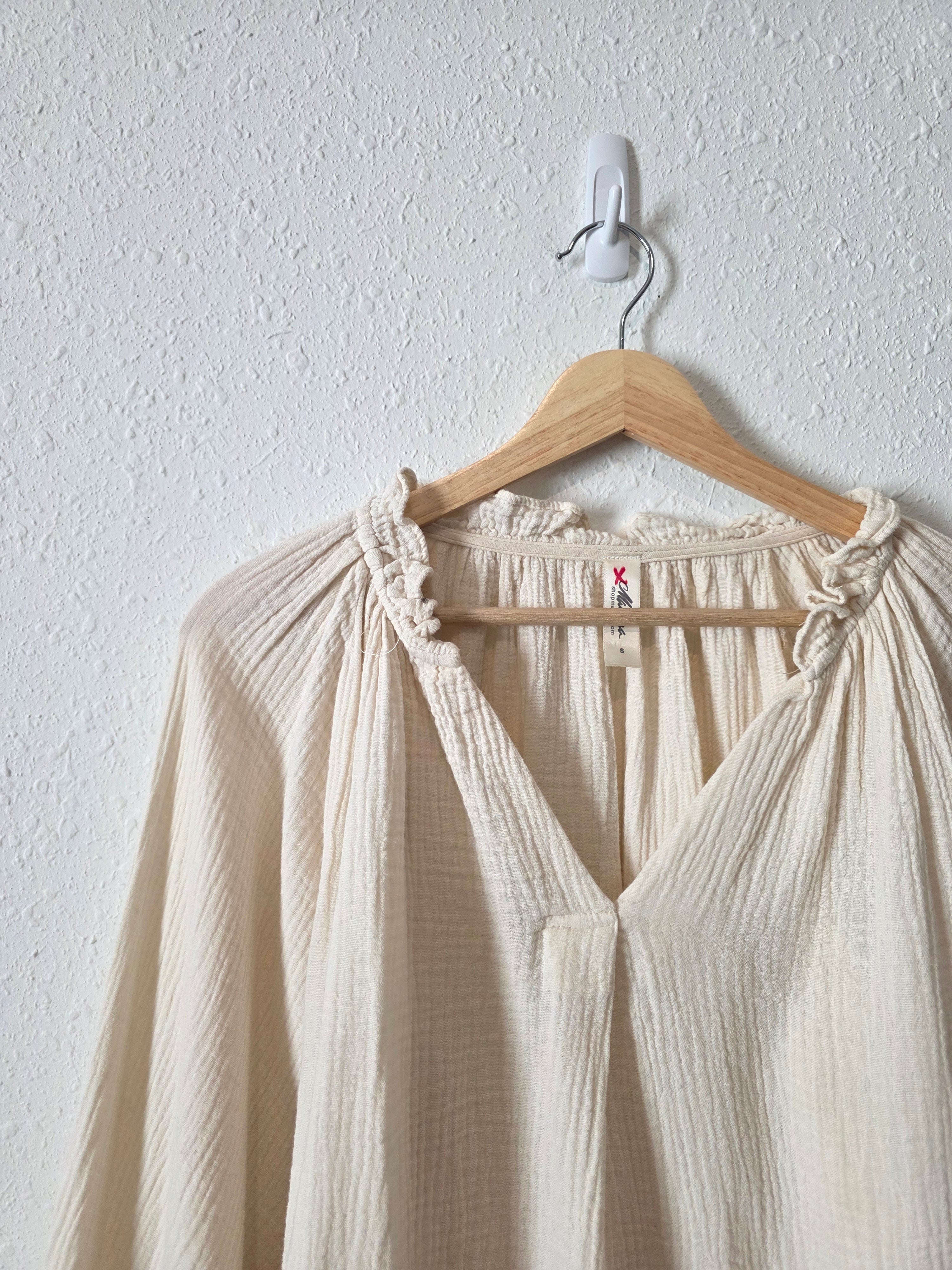 Gauze Puff Sleeve Top (S)
