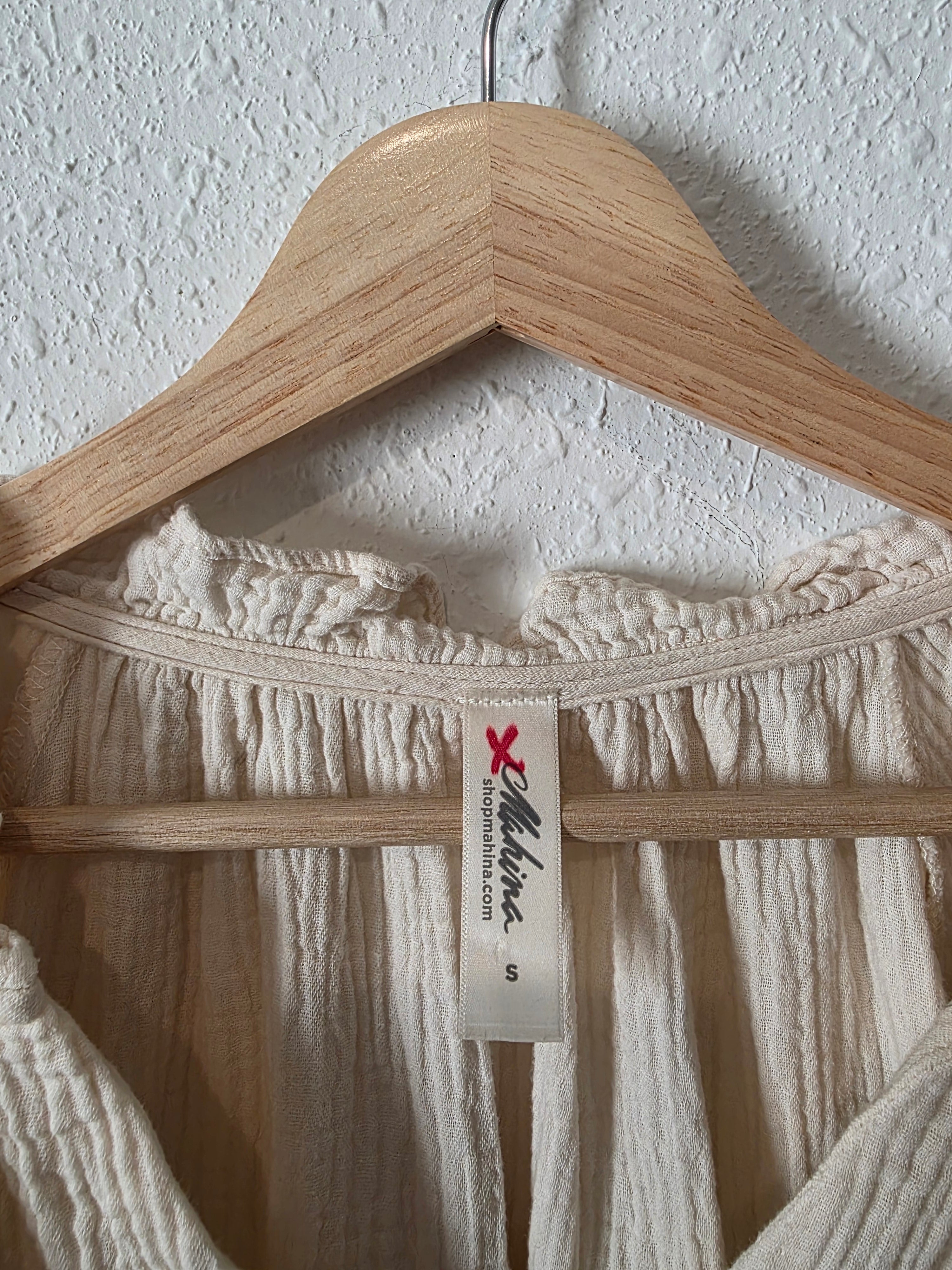 Gauze Puff Sleeve Top (S)
