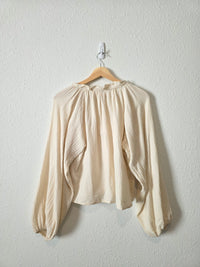 Gauze Puff Sleeve Top (S)
