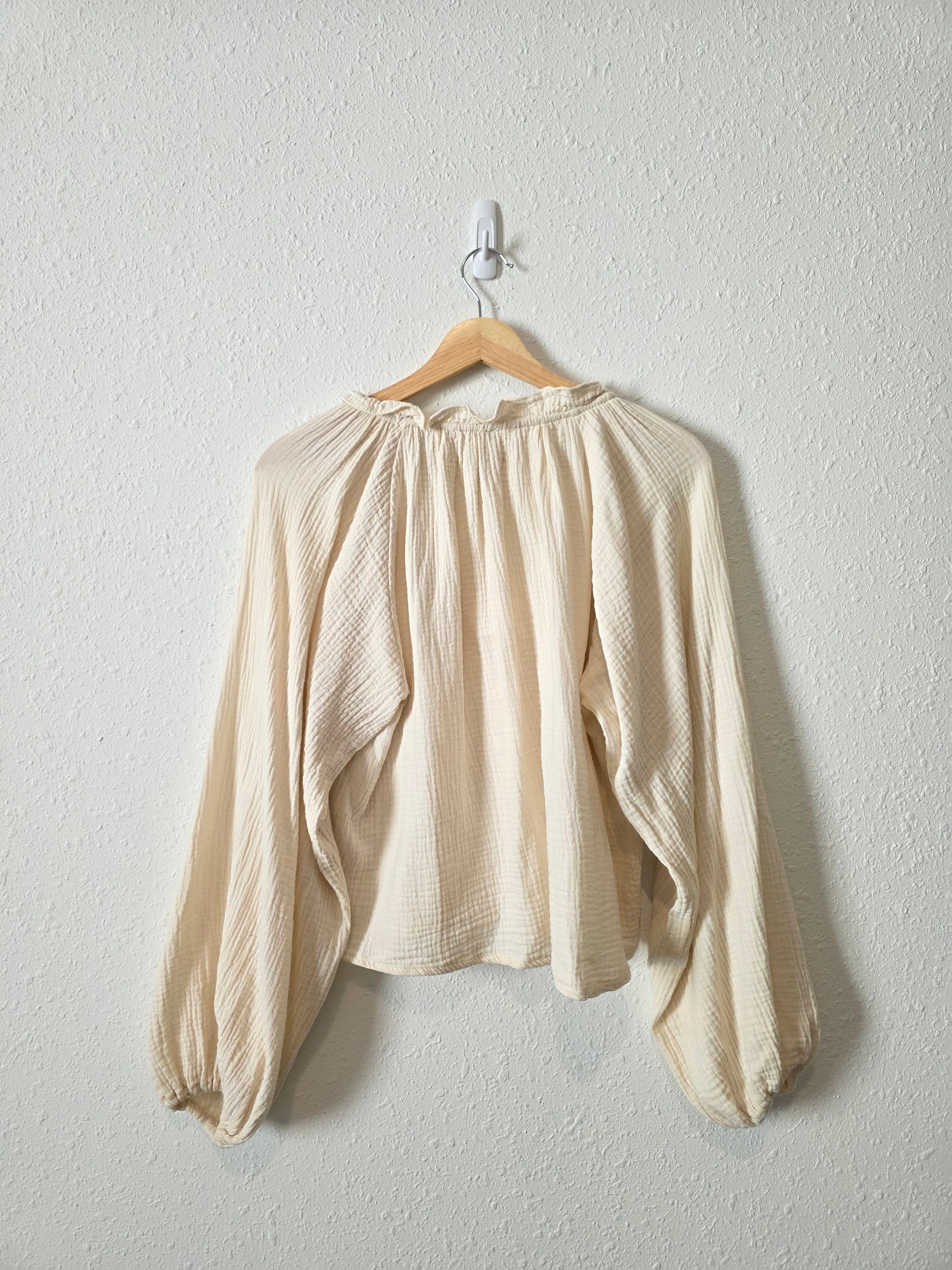 Gauze Puff Sleeve Top (S)