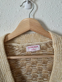 Neutral Checkered Cardigan (M)