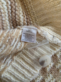 Neutral Checkered Cardigan (M)
