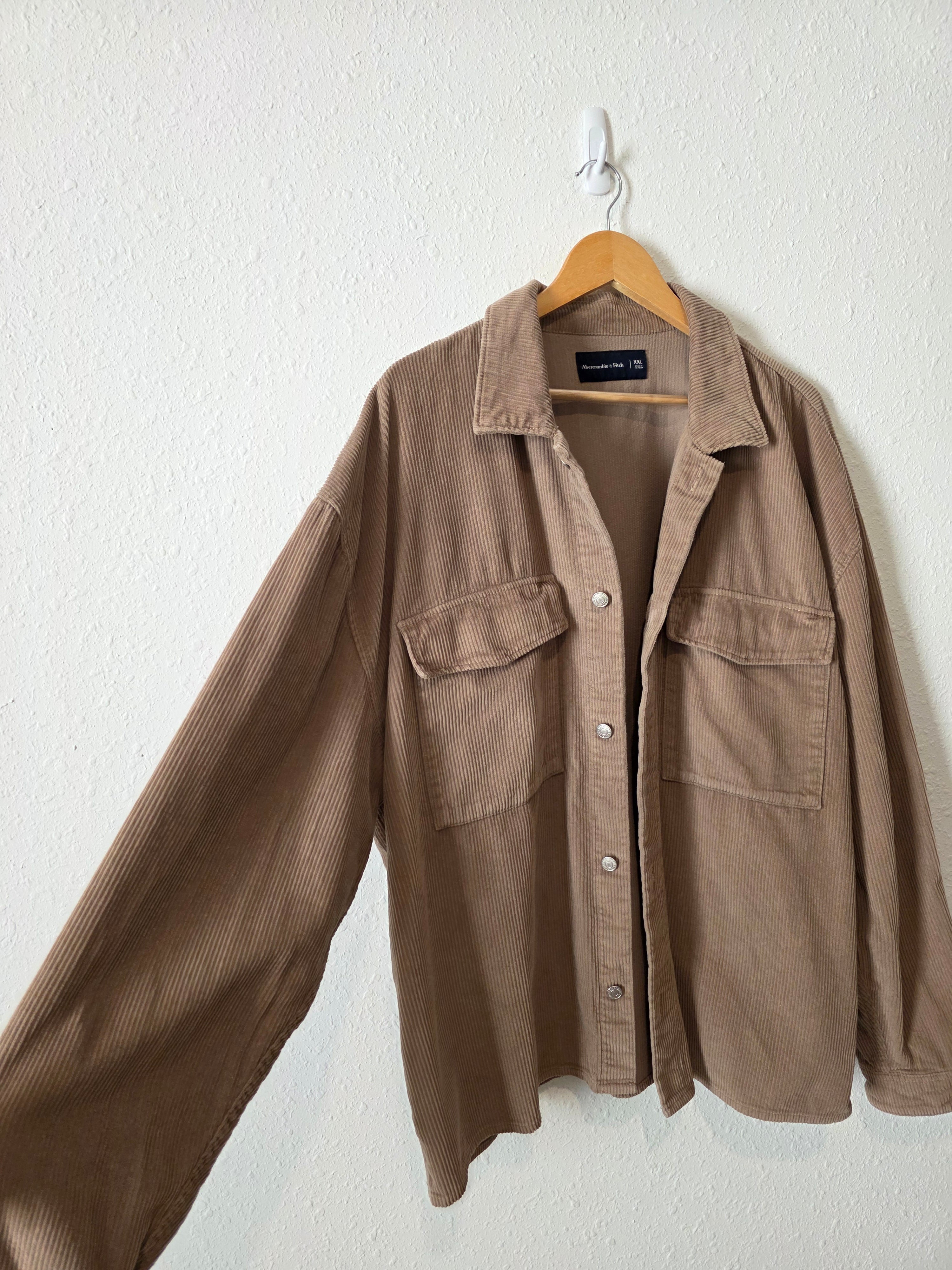 Abercrombie Brown Corduroy Button Up (XXL)