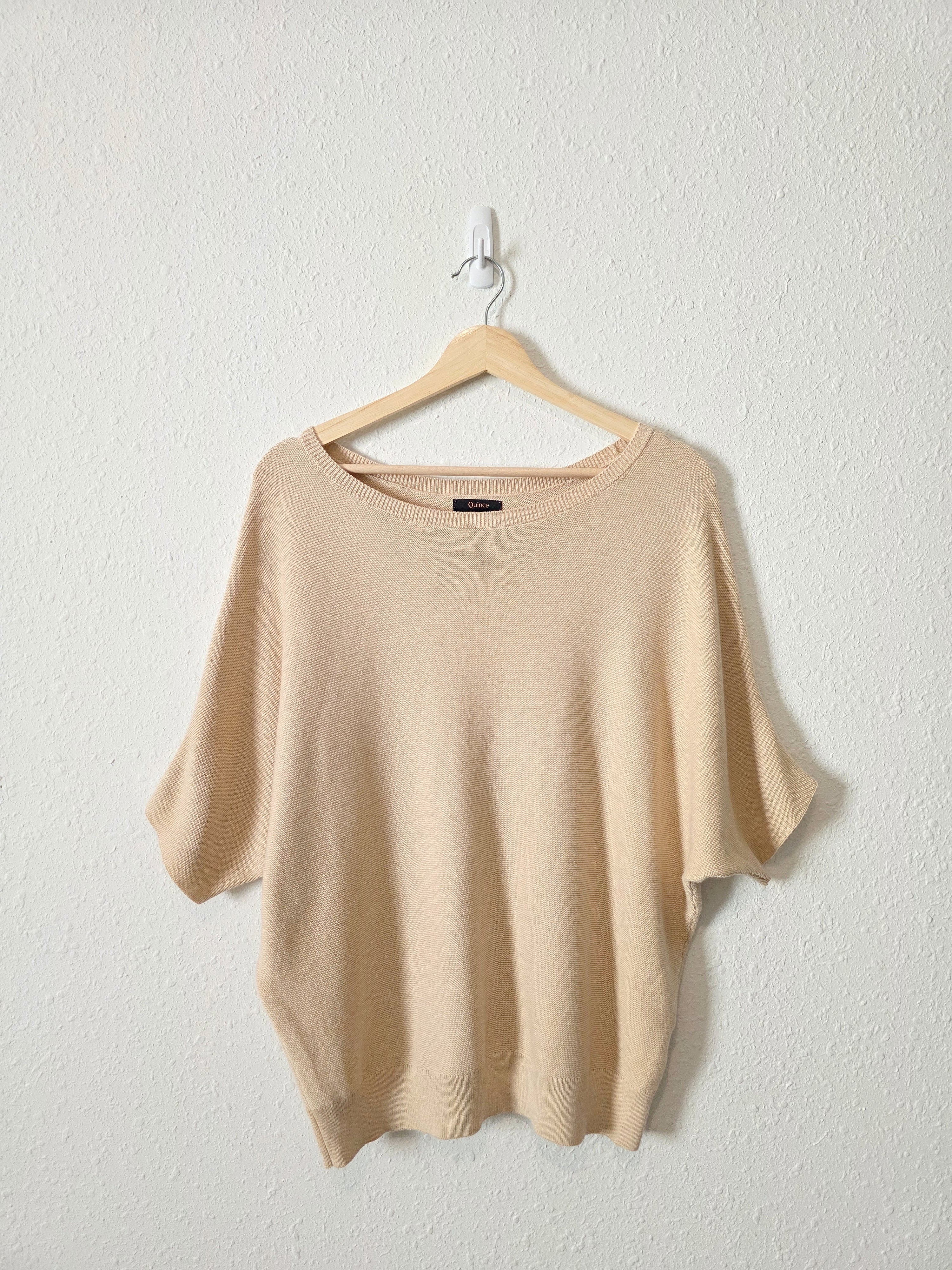 Quince Cotton Cashmere Dolman Sweater (M)