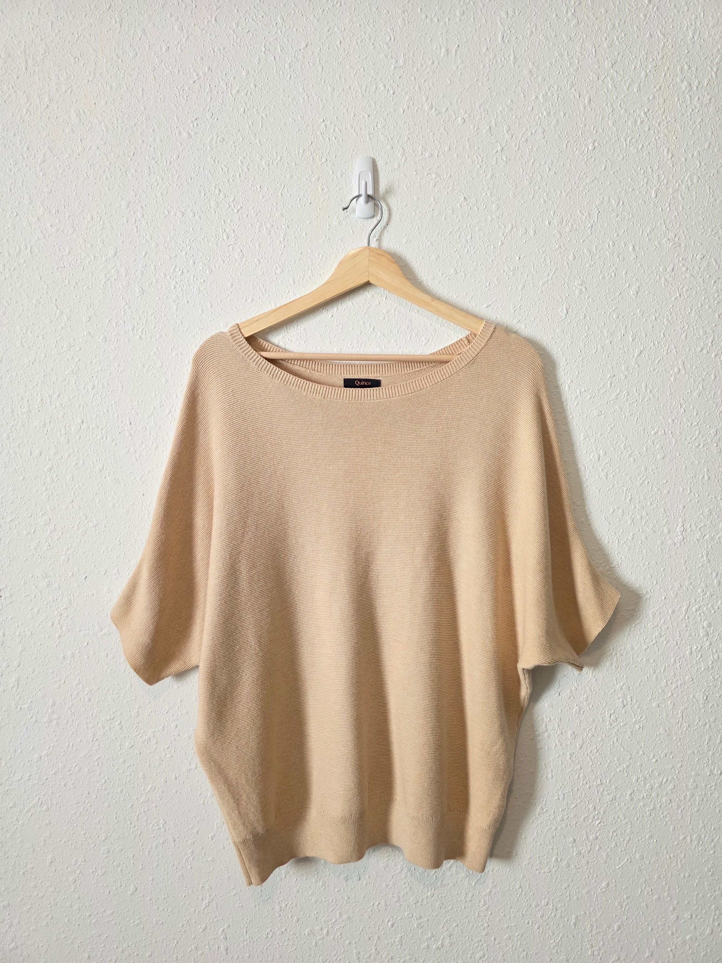 Quince Cotton Cashmere Dolman Sweater (M)