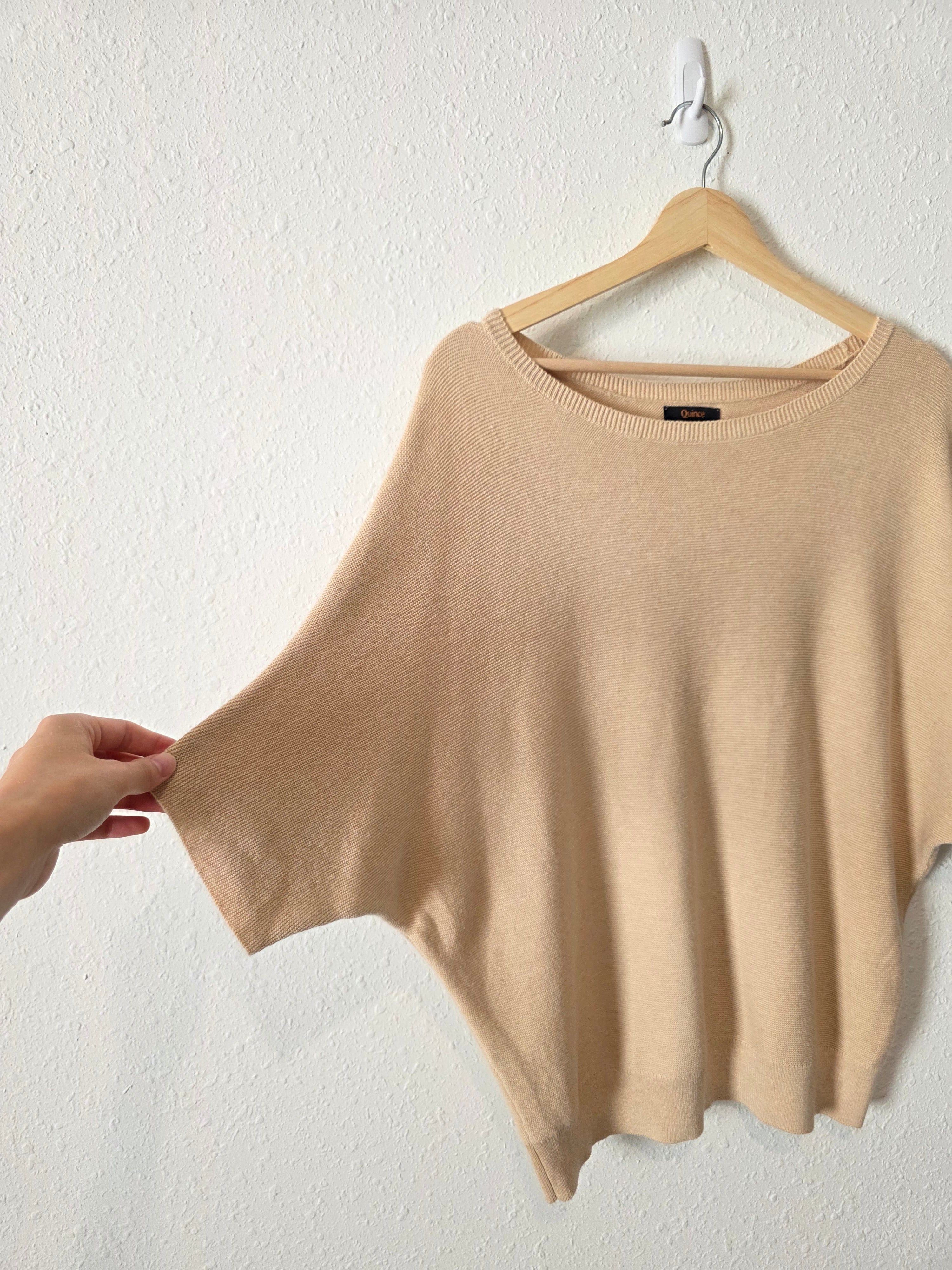 Quince Cotton Cashmere Dolman Sweater (M)