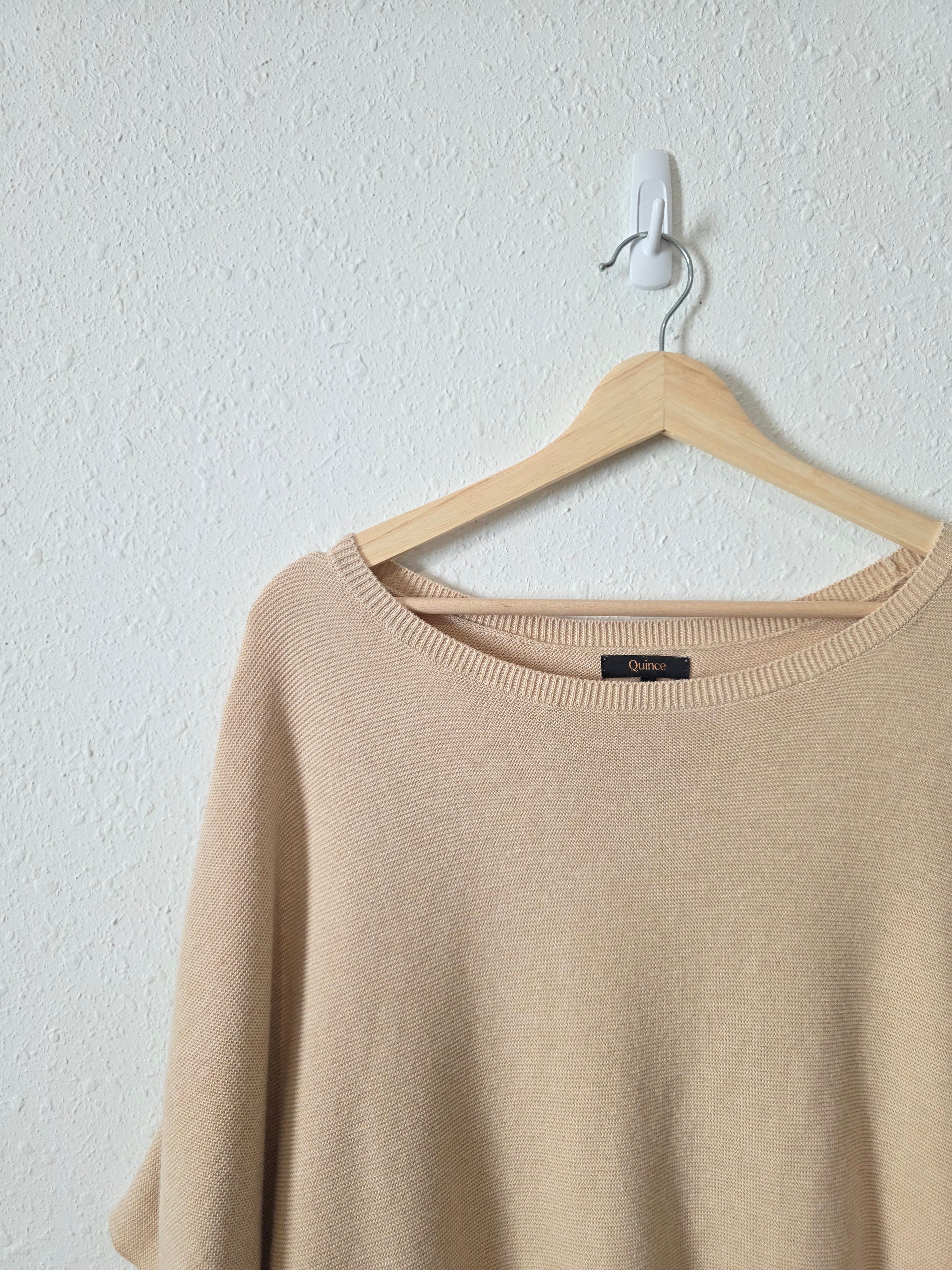 Quince Cotton Cashmere Dolman Sweater (M)