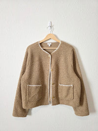 J.Crew Sherpa Button Up Jacket (XL)