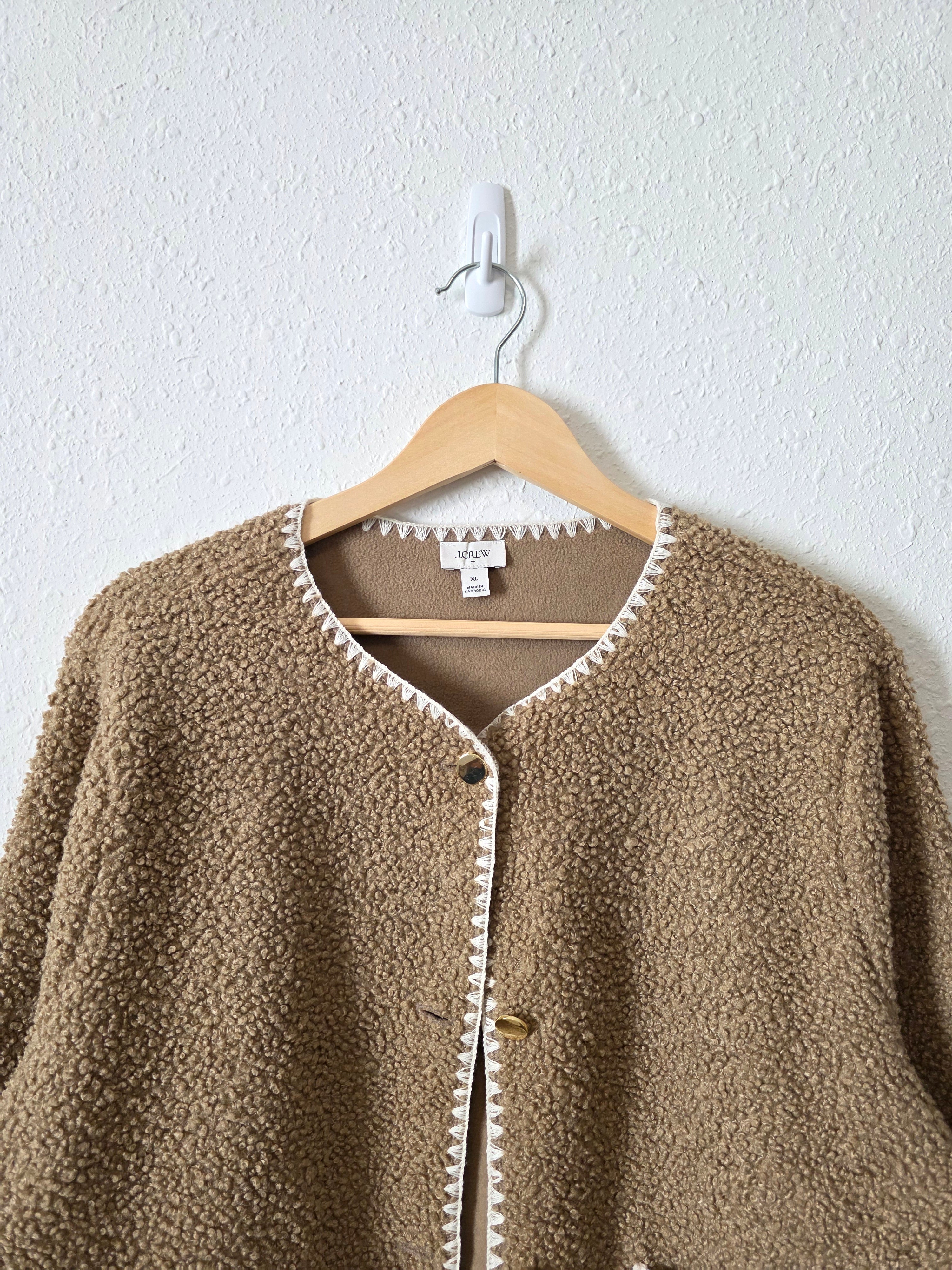 J.Crew Sherpa Button Up Jacket (XL)