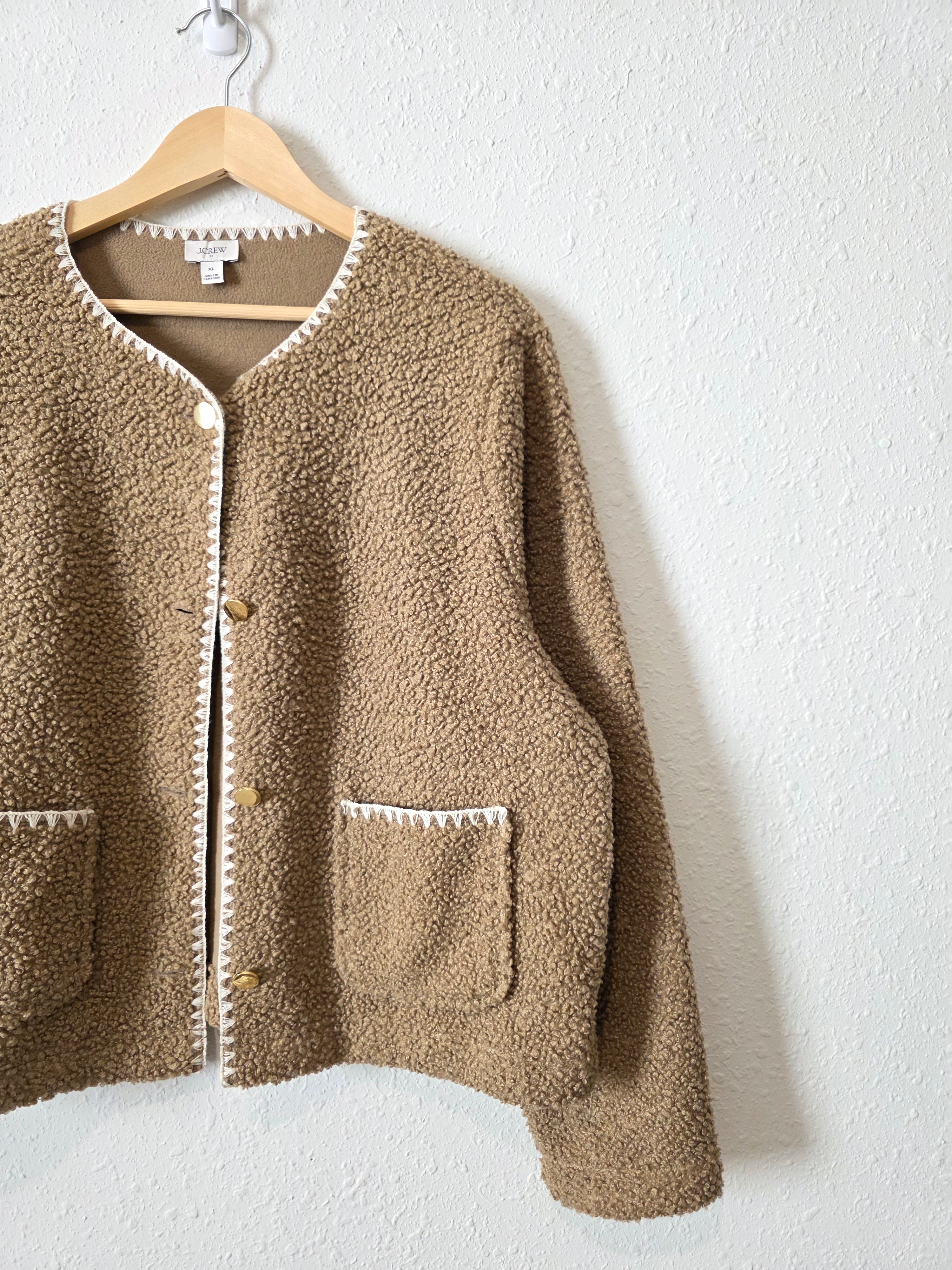 J.Crew Sherpa Button Up Jacket (XL)