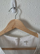 White Relaxed Linen Top (M)