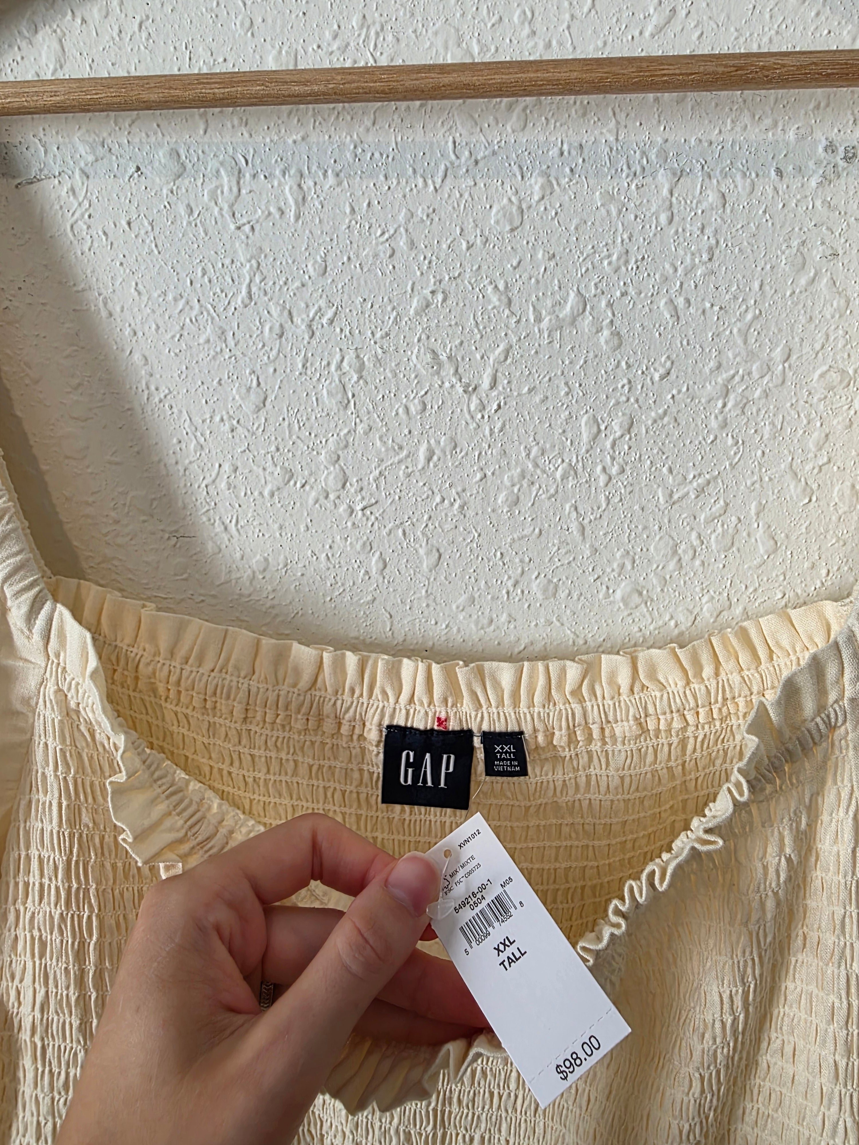 NEW Gap Smocked Midi Dress (XXL tall)