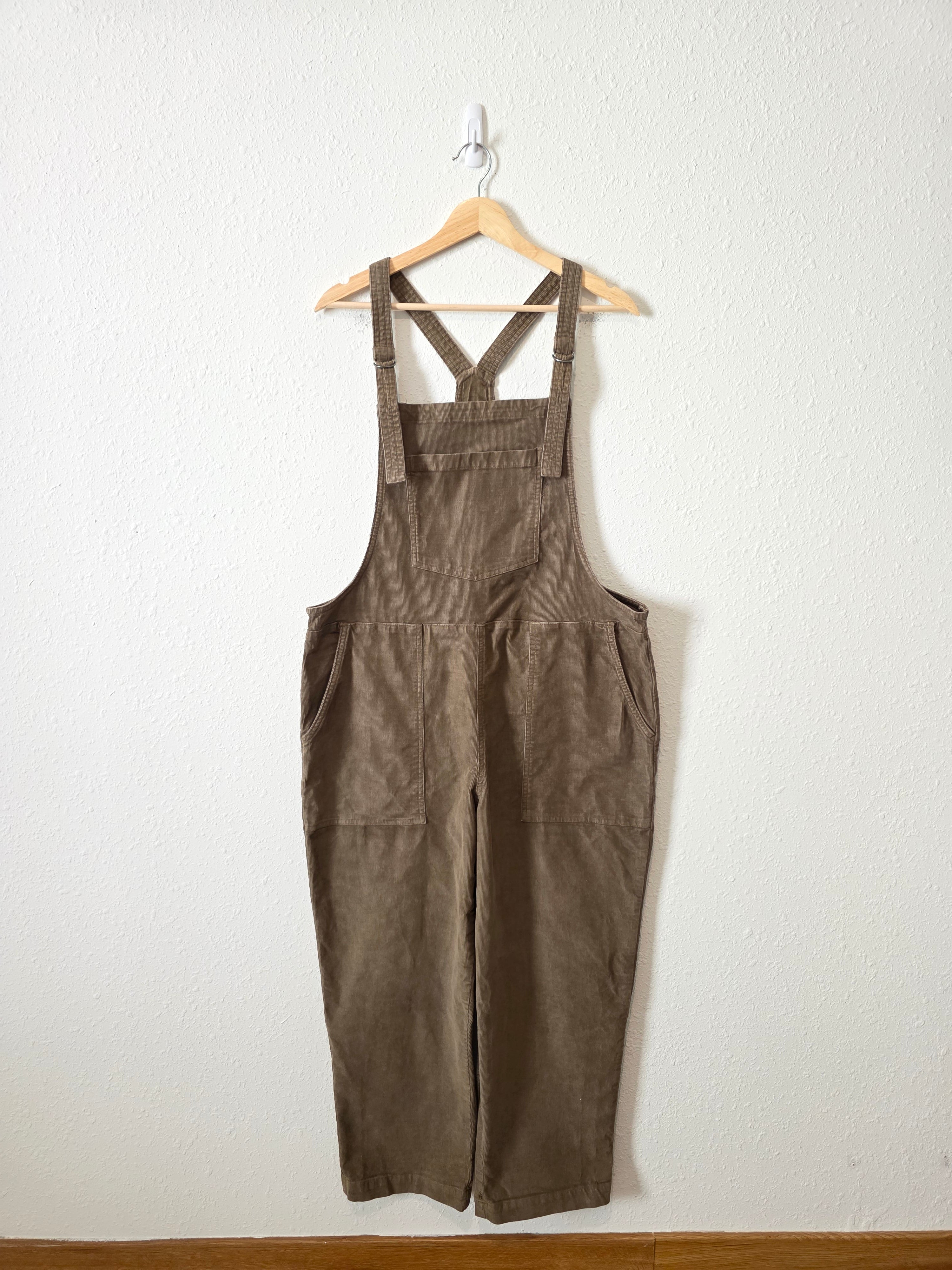 Aerie Corduroy Straight Overalls (L)