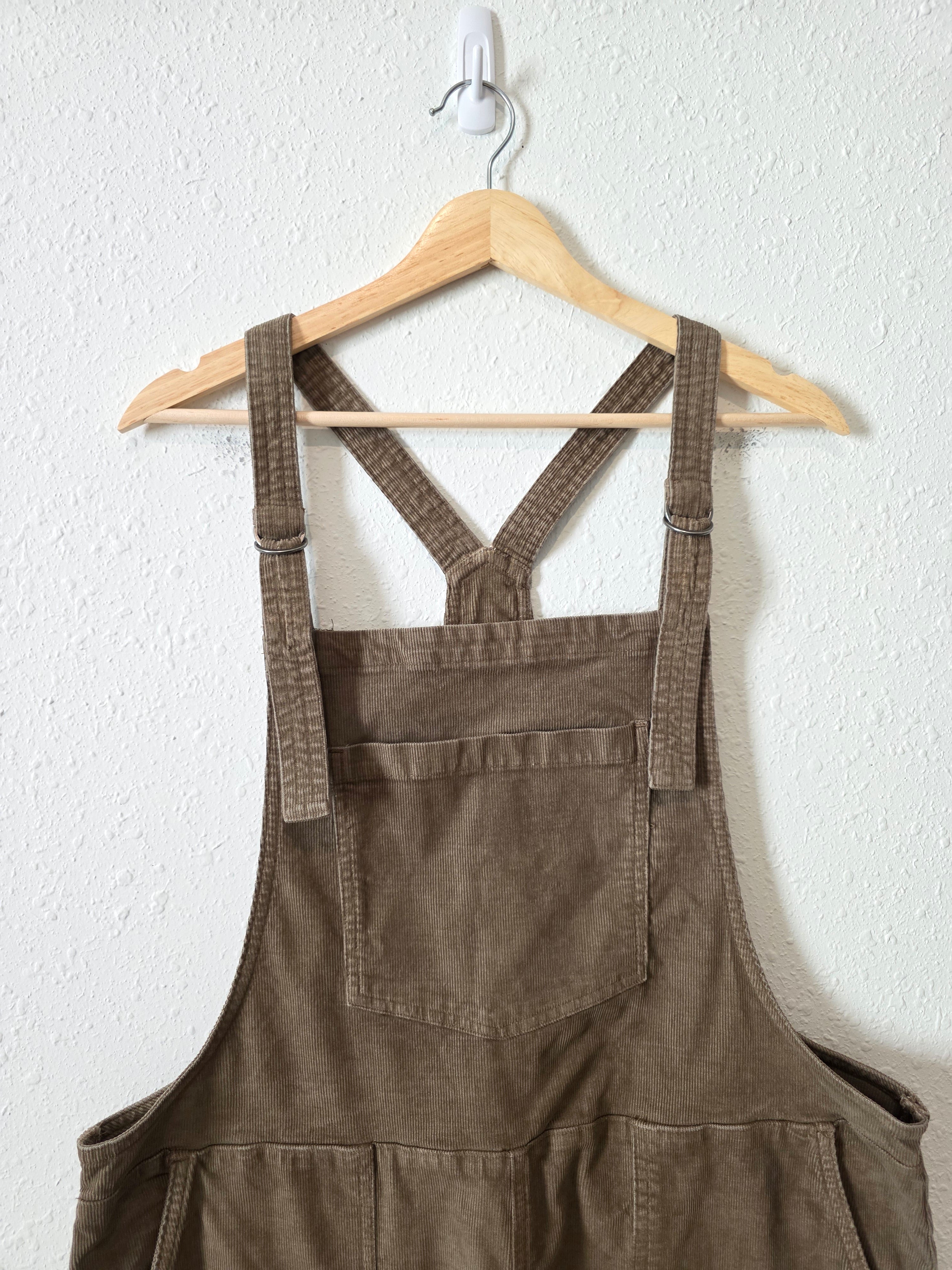 Aerie Corduroy Straight Overalls (L)