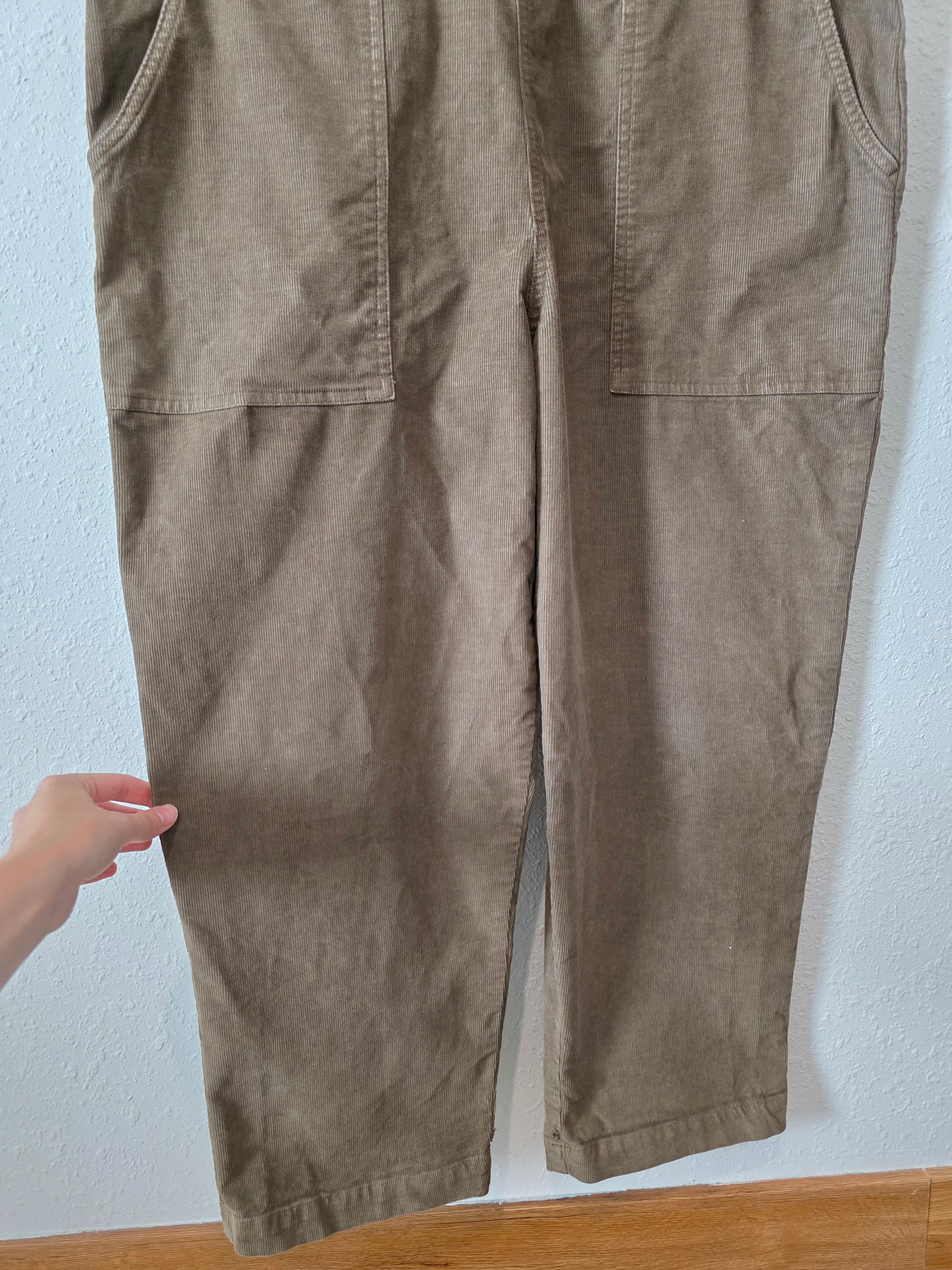 Aerie Corduroy Straight Overalls (L)